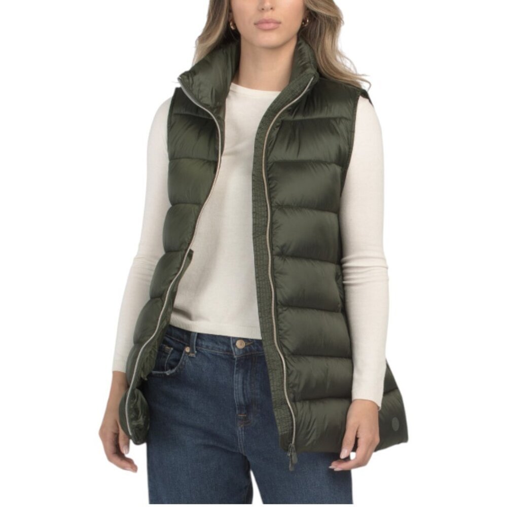 🔥SAVE THE DUCK Coral Elongated Puffer Style Vest